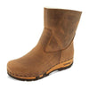 [Tabacco] Nena Damen Clog Stiefelette mit biegsamer nachhaltiger holzsohle, farbe: tabacco (braun), holzclogs woody schuhe, woody shoes, handgemachte holzschuhe aus österreich kärnten