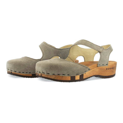 [Sand] Nicole Damen Clog Sandale mit biegsamer nachhaltiger holzsohle, der bestseller, holzclogs woody, woody schuhe, woody shoes, handgemachte holzschuhe aus österreich, kärnten, farbe: sand