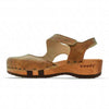 [Tabacco] Nicole Damen Clog Sandale mit biegsamer nachhaltiger holzsohle, der bestseller, farbe: tabacco-braun, holzclogs woody, woody schuhe, woody shoes, handgemachte holzschuhe aus österreich, kärnten