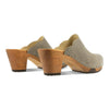 [Sand] Nina Damen Clog mit absatz und biegsamer nachhaltiger holzsohle, der bestseller, farbe: sand-warm_grey, holzclogs woody, woody schuhe, woody shoes, handgemachte holzschuhe aus österreich, kärnten