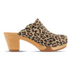 [Wildcat] Nina Damen Clog mit absatz und biegsamer nachhaltiger holzsohle, der bestseller, holzclogs woody, woody schuhe, woody shoes, handgemachte holzschuhe aus österreich, kärnten, farbe: wildcat (animal print - leo)