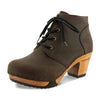 [Caffe] Nora Clog Ankle Boots, clog stiefelette mit absatz, damen stiefel mit biegsamer nachhaltiger holzsohle, der bestseller, holzclogs woody, woody schuhe, woody shoes, handgemachte holzschuhe aus österreich, kärnten, farbe: caffe (braun)