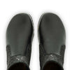 [Nero-Argento] Olga Damen Clog Stiefelette schwarz glitter woody. Damenstiefelette olga, clog stiefelette damen mit biegsamer nachhaltiger holzsohle, farbe: nero-argento (schwarz - schwarz mit silbernem glitter), holzclogs woody, woody schuhe, woody shoes, handgemachte holzschuhe aus österreich, kärnten