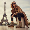 [Wildcat] Olga Damen Clog Stiefelette mit biegsamer nachhaltiger holzsohle, holzclogs woody, woody schuhe, woody shoes, handgemachte holzschuhe aus österreich, kärnten, farbe: wildcat (animal print)