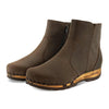 [Caffe] Olga Damen Clog Stiefelette mit biegsamer nachhaltiger holzsohle, farbe: caffe, holzclogs woody, woody schuhe, woody shoes, handgemachte holzschuhe aus österreich, kärnten