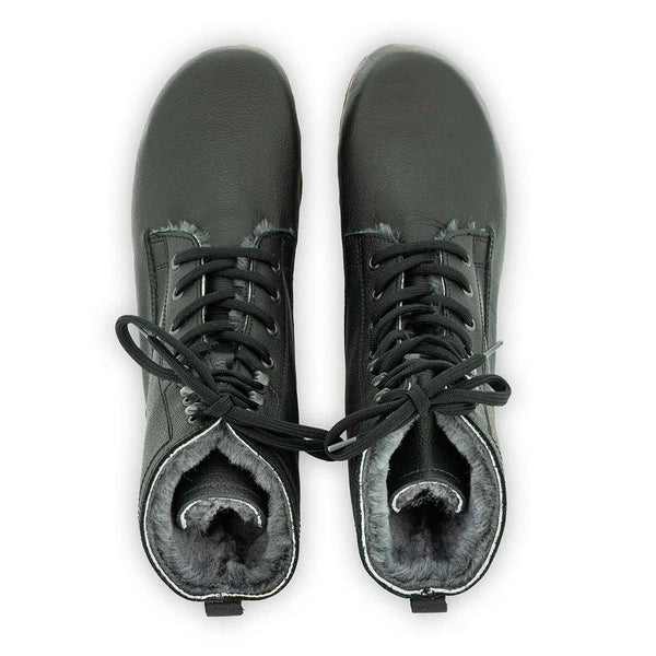 [Cervo Nero] Pascal Herren Clog Stiefel mit biegsamer nachhaltiger holzsohle, farbe: cervo nero schwarz, holzclogs woody schuhe, woody shoes, handgemachte holzschuhe aus österreich kärnten