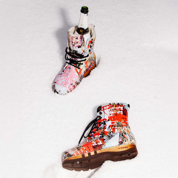 [Kaiser Franz Joseph] Pascal Herren Clog Stiefel mit biegsamer nachhaltiger holzsohle, holzclogs woody schuhe, woody shoes, handgemachte holzschuhe aus österreich kärnten, farbe: kaiser franz joseph (multicolor)