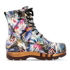 [Sex & Rock'n'Roll] Pascal Herren Clog Stiefel mit biegsamer nachhaltiger holzsohle, holzclogs woody schuhe, woody shoes, handgemachte holzschuhe aus österreich kärnten, farbe: Sex & Rock'n'Roll (multicolor)