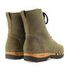 [Olivia] Pascal Herren Clog Stiefel mit biegsamer nachhaltiger holzsohle, farbe: olivia gruen, holzclogs woody schuhe, woody shoes, handgemachte holzschuhe aus österreich kärnten