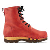 [Rosso] Pascal Herren Clog Stiefel mit biegsamer nachhaltiger holzsohle, holzclogs woody schuhe, woody shoes, handgemachte holzschuhe aus österreich kärnten, farbe: rosso (rot)