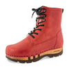 [Rosso] Pascal Herren Clog Stiefel mit biegsamer nachhaltiger holzsohle, holzclogs woody schuhe, woody shoes, handgemachte holzschuhe aus österreich kärnten, farbe: rosso (rot)