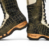 [Cocco Gold-Alaska Gold] Ramona Fell Damen Clog Stiefel, farbe: cocco gold - alaska gold. stiefel, winterclog, winterclogs. damenstiefel clogs weiss. damen fellschuhe bestellen, fellclogs, weisse fellstiefel mit holzschuhe, holzclogs fell kaufen.
