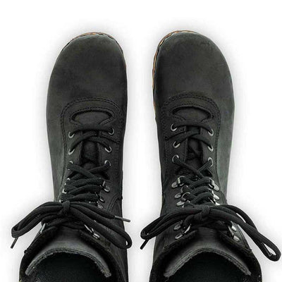 [Nero] Ramona Clog Stiefel von woody Schuhe. Damen Stiefel mit hohem Schaft bestellen. Holzclog Stiefel. Holzstiefel. Stiefel für Damen handgemacht. Handgemachte Stiefel kaufen., farbe: nero (schwarz)
