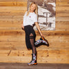 [Sex & Rock'n'Roll] Ramona Clog Stiefel - lammfell gefütterter clog stiefel mit biegsamer nachhaltiger holzsohle, farbe: sex & rock'n'roll (multicolor), holzclogs woody, woody schuhe, woody shoes, handgemachte holzschuhe aus österreich, kärnten
