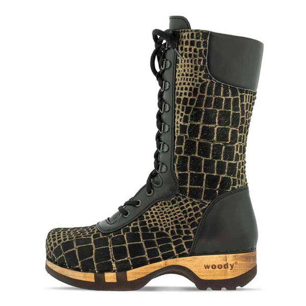 [Cocco Gold] Ramona Fell Damen Clog Stiefel, farbe: cocco gold. stiefel, winterclog, winterclogs. damenstiefel clogs weiss. damen fellschuhe bestellen, fellclogs, weisse fellstiefel mit holzschuhe, holzclogs fell kaufen.