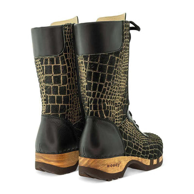 [Cocco Gold] Ramona Fell Damen Clog Stiefel, farbe: cocco gold. stiefel, winterclog, winterclogs. damenstiefel clogs weiss. damen fellschuhe bestellen, fellclogs, weisse fellstiefel mit holzschuhe, holzclogs fell kaufen.