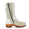 [Cocco Silver] Ramona Fell Damen Clog Stiefel, farbe: cocco silver. stiefel, winterclog, winterclogs. damenstiefel clogs weiss. damen fellschuhe bestellen, fellclogs, weisse fellstiefel mit holzschuhe, holzclogs fell kaufen.