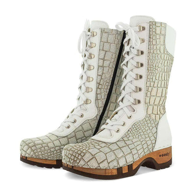 [Cocco Silver] Ramona Fell Damen Clog Stiefel, farbe: cocco silver. stiefel, winterclog, winterclogs. damenstiefel clogs weiss. damen fellschuhe bestellen, fellclogs, weisse fellstiefel mit holzschuhe, holzclogs fell kaufen.