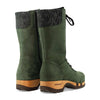 [Forest] Ramona Clog Stiefel von woody Schuhe. Damen Stiefel mit hohem Schaft bestellen. Holzclog Stiefel. Holzstiefel. Stiefel für Damen handgemacht. Handgemachte Stiefel kaufen., farbe: forest