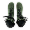 [Forest] Ramona Clog Stiefel von woody Schuhe. Damen Stiefel mit hohem Schaft bestellen. Holzclog Stiefel. Holzstiefel. Stiefel für Damen handgemacht. Handgemachte Stiefel kaufen., farbe: forest