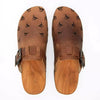 [Tabacco] Roderich Herren Clog mit Stick hirsche streumuster für herren, biegsame nachhaltige holzsohle, farbe: olivia, holzclogs woody, woody schuhe, woody shoes, handgemachte holzschuhe aus österreich, kärnten