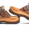 [Tabacco] Roderich Herren Clog mit Stick hirsche streumuster für herren, biegsame nachhaltige holzsohle, farbe: olivia, holzclogs woody, woody schuhe, woody shoes, handgemachte holzschuhe aus österreich, kärnten