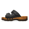 [Schwarz] Roman Herren Clog Pantolette mit biegsamer nachhaltiger holzsohle, farbe: schwarz, holzclogs woody, woody schuhe, woody shoes, handgemachte holzschuhe aus österreich, kärnten