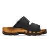 [Schwarz] Roman Herren Clog Pantolette mit biegsamer nachhaltiger holzsohle, farbe: schwarz, holzclogs woody, woody schuhe, woody shoes, handgemachte holzschuhe aus österreich, kärnten