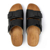 [Schwarz] Roman Herren Clog Pantolette mit biegsamer nachhaltiger holzsohle, farbe: schwarz, holzclogs woody, woody schuhe, woody shoes, handgemachte holzschuhe aus österreich, kärnten