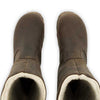 [Caffe] Rose Damen Clog Fell Schlupfstiefel mit biegsamer nachhaltiger holzsohle, holzclogs woody, woody schuhe, woody shoes, handgemachte holzschuhe aus österreich, kärnten, farbe: caffe