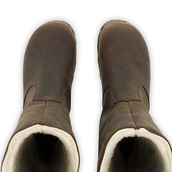 [Caffe] Rose Damen Clog Fell Schlupfstiefel mit biegsamer nachhaltiger holzsohle, holzclogs woody, woody schuhe, woody shoes, handgemachte holzschuhe aus österreich, kärnten, farbe: caffe