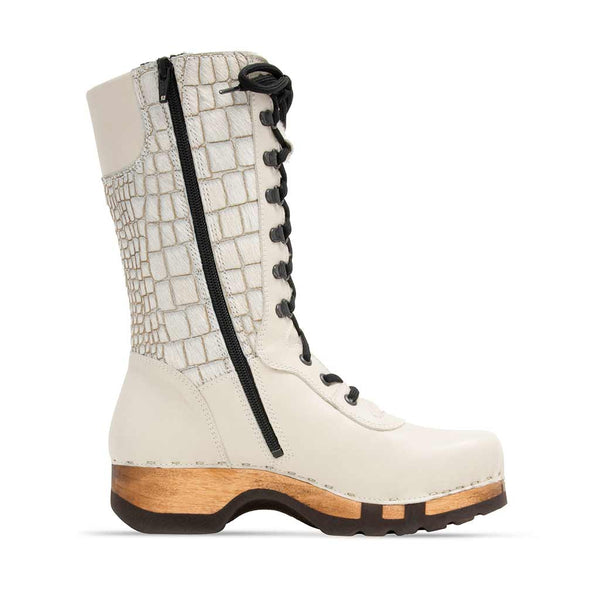 [Creme-Cocco Silver] Rosanna Fell Damen Clog Stiefel, farbe: creme-cocco silver, fellstiefel. stiefel, winterclog, winterclogs. damenstiefel clogs weiss. damen fellschuhe bestellen, fellclogs, weisse fellstiefel mit holzschuhe, holzclogs fell weiss kaufen.