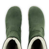 [Forest] Rose Damen Clog Fell Schlupfstiefel mit biegsamer nachhaltiger holzsohle, holzclogs woody, woody schuhe, woody shoes, handgemachte holzschuhe aus österreich, kärnten, farbe: forest (waldgruen)