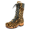 [Ghepardo] Rosanna Fell Damen Clog Stiefel von woody Schuhe. Damen Stiefel mit hohem Schaft bestellen. Holzclog Stiefel. Holzstiefel. Stiefel für Damen handgemacht. Handgemachte Stiefel kaufen. - farb: ghepardo (animalprint)