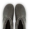 [Grigio] Rose Damen Clog Fell Schlupfstiefel mit biegsamer nachhaltiger holzsohle, holzclogs woody, woody schuhe, woody shoes, handgemachte holzschuhe aus österreich, kärnten, farbe: grigio (dunkelgrau)
