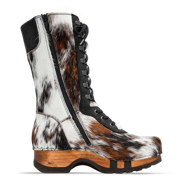 [Fell Natur] Ramona Fell Damen Clog Stiefel, farbe: Naturfell. stiefel, winterclog, winterclogs. damenstiefel clogs. damen fellschuhe bestellen, fellclogs, weisse fellstiefel mit holzschuhe, holzclogs fell kaufen.