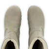 [Sabbia] Rose Damen Clog Fell Schlupfstiefel mit biegsamer nachhaltiger holzsohle, holzclogs woody, woody schuhe, woody shoes, handgemachte holzschuhe aus österreich, kärnten, farbe: sabbia (sand)