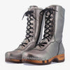 [Titan] Rosanna Damen Clog Stiefel. winter stiefel, winterclogs, winterclog. damenstiefel clogs leder. damen stiefel leder gefüttert bestellen, winterclogs, stiefel mit holzschuhe, holzclogs stiefeln kaufen. farbe: titan
