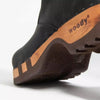 [Nero] Rose Damen Clog Fell Schlupfstiefel mit biegsamer nachhaltiger holzsohle, holzclogs woody, woody schuhe, woody shoes, handgemachte holzschuhe aus österreich, kärnten, farbe: nero