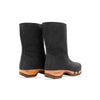 [Nero] Rose Damen Clog Fell Schlupfstiefel mit biegsamer nachhaltiger holzsohle, holzclogs woody, woody schuhe, woody shoes, handgemachte holzschuhe aus österreich, kärnten, farbe: nero