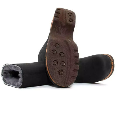 [Nero] Rose Damen Clog Fell Schlupfstiefel mit biegsamer nachhaltiger holzsohle, holzclogs woody, woody schuhe, woody shoes, handgemachte holzschuhe aus österreich, kärnten, farbe: nero