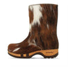 [Fell Natur] Rose Fell Damen Schlupfstiefel mit biegsamer nachhaltiger holzsohle, farbe: fell natur, holzclogs woody, woody schuhe, woody shoes, handgemachte holzschuhe aus österreich, kärnten