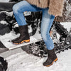 [Nero] Rose Damen Clog Fell Schlupfstiefel mit biegsamer nachhaltiger holzsohle, holzclogs woody, woody schuhe, woody shoes, handgemachte holzschuhe aus österreich, kärnten, farbe: nero