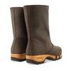[Caffe] Rose Damen Clog Fell Schlupfstiefel mit biegsamer nachhaltiger holzsohle, holzclogs woody, woody schuhe, woody shoes, handgemachte holzschuhe aus österreich, kärnten, farbe: caffe