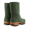 [Forest] Rose Damen Clog Fell Schlupfstiefel mit biegsamer nachhaltiger holzsohle, holzclogs woody, woody schuhe, woody shoes, handgemachte holzschuhe aus österreich, kärnten, farbe: forest (waldgruen)
