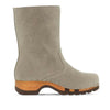 [Sabbia] Rose Damen Clog Fell Schlupfstiefel mit biegsamer nachhaltiger holzsohle, holzclogs woody, woody schuhe, woody shoes, handgemachte holzschuhe aus österreich, kärnten, farbe: sabbia (sand)