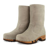 [Sabbia] Rose Damen Clog Fell Schlupfstiefel mit biegsamer nachhaltiger holzsohle, holzclogs woody, woody schuhe, woody shoes, handgemachte holzschuhe aus österreich, kärnten, farbe: sabbia (sand)