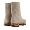 [Sabbia] Rose Damen Clog Fell Schlupfstiefel mit biegsamer nachhaltiger holzsohle, holzclogs woody, woody schuhe, woody shoes, handgemachte holzschuhe aus österreich, kärnten, farbe: sabbia (sand)
