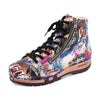 [Sex & Rock'n'Roll] Roxy Damen Clog Sneaker Argentino von woody Schuhe. Clogs Damen roxy, clog sneakers für damen mit hohem schaft und biegsamer nachhaltiger holzsohle, farbe: sex & rock'n'roll (multicolor-print), holzclogs woody, woody schuhe, woody shoes, handgemachte holzschuhe aus österreich, kärnten