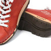 [Rosso] Roxy Damen Clog Sneaker mit hohem schaft und biegsamer nachhaltiger holzsohle, farbe: rosso (rot), holzclogs woody, woody schuhe, woody shoes, handgemachte holzschuhe aus österreich, kärnten